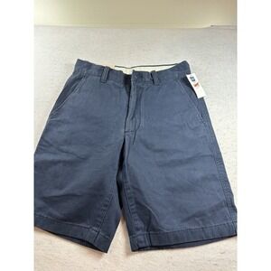 The Gap VTG Khaki 1980s Pleated Shorts Relaxed Fit Mens 29x10 Navy NWT NEW